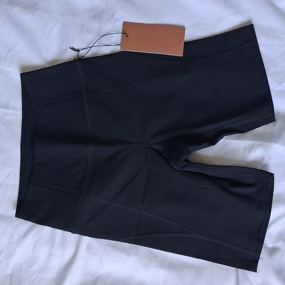 Girlfriend Collective Black High-Waist Bike Shorts S